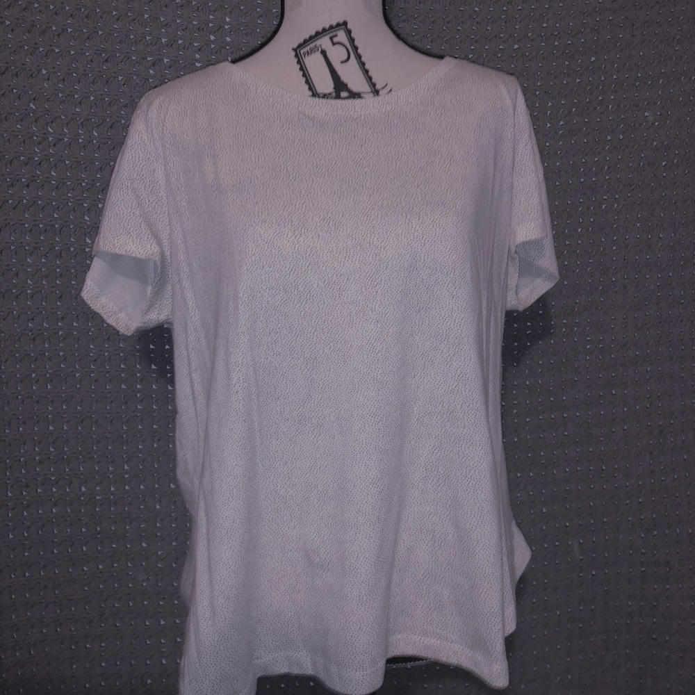 White polka-dot tee